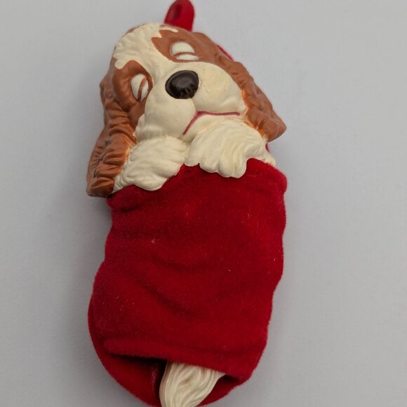 Hallmark Keepsake Slipper Spaniel 1988, Cocker Spaniel Puppy Vintage Ornament - Picture 1 of 12